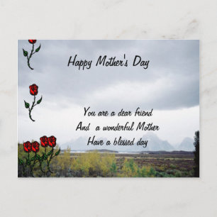 Moederdag briefkaart-vriend briefkaart