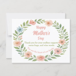 Moederdag Briefkaart Waterverf Floral Lijst