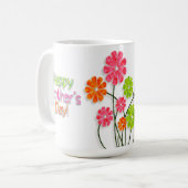 Moederdag - Bright vun bloemen Koffiemok (Voorkant links)