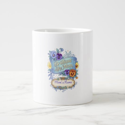 Moederdag - Briljant als mama Grote Koffiekop (Voorkant)