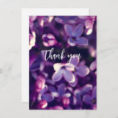 Moederdag, bruiloft, zwangerschap, Lila bloem, Bedankkaart (Voorkant / Achterkant)