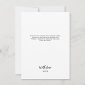 Moederdag, bruiloft, zwangerschap, Lila bloem, Bedankkaart (Achterkant)