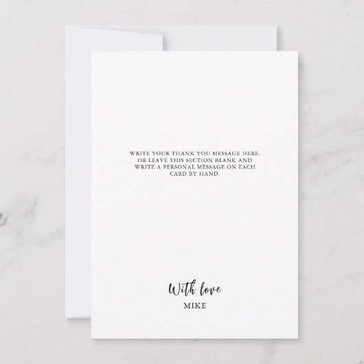 Moederdag, bruiloft, zwangerschap, Lila bloem, Bedankkaart (Achterkant)