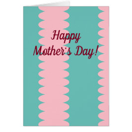 Moederdag, bruinkroze en blauwgroen,  kaart