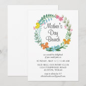 Moederdag Brunch Bloemen Garland krans Kaart (Voorkant / Achterkant)