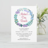 Moederdag Brunch Bloemen Garland krans Kaart (Staand voorkant)