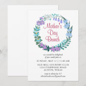 Moederdag Brunch Bloemen Garland krans Kaart (Voorkant / Achterkant)