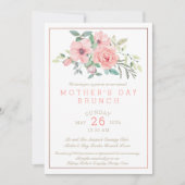 Moederdag Brunch Bloemen Waterverf Kaart (Voorkant)