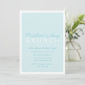 moederdag Brunch Blue White Volledig  Kaart (Staand voorkant)