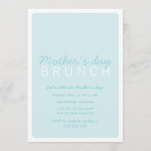 moederdag Brunch Blue White Volledig  Kaart
