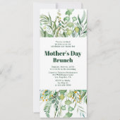 Moederdag Brunch Elegant Botanische Waterverf Kaart (Voorkant)