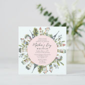 Moederdag Brunch Elegant French Paris Kaart (Staand voorkant)