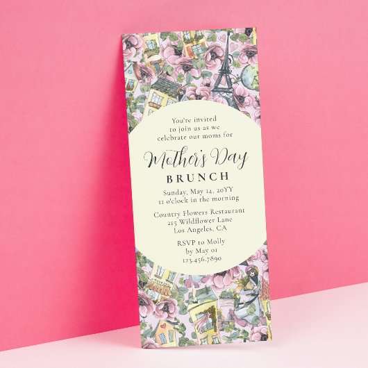 Moederdag Brunch Elegant French Paris Kaart