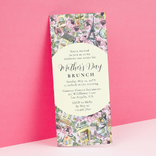 Moederdag Brunch Elegant French Paris Kaart