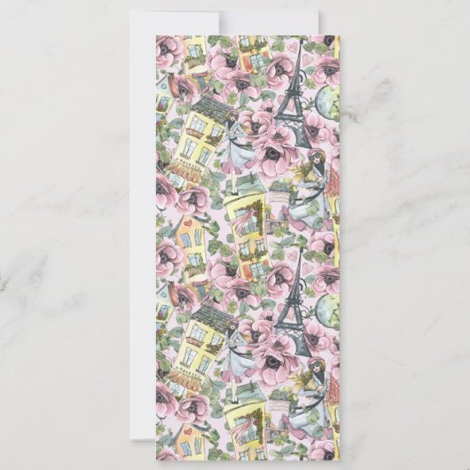 Moederdag Brunch Elegant French Paris Kaart (Achterkant)