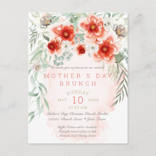 Moederdag Brunch Event for Church Group Briefkaart (Voorkant)