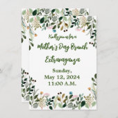 Moederdag Brunch Extravaganza uitnodiging (Voorkant / Achterkant)