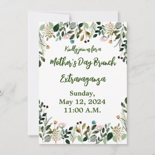 Moederdag Brunch Extravaganza uitnodiging (Voorkant)