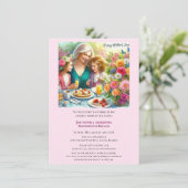 Moederdag Brunch Familie Uitnodiging (Staand voorkant)