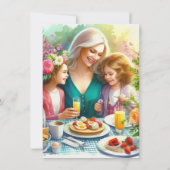 Moederdag Brunch Familie Uitnodiging (Achterkant)