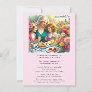 Moederdag brunch familie uitnodiging