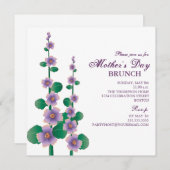 moederdag Brunch Floral Garden Invitation Kaart (Voorkant / Achterkant)