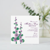moederdag Brunch Floral Garden Invitation Kaart (Staand voorkant)