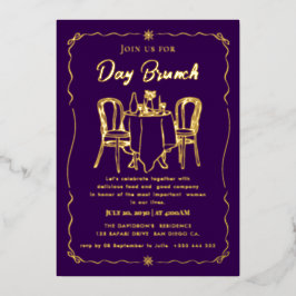 Moederdag Brunch Folie Uitnodiging