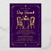 Moederdag Brunch Folie Uitnodiging (Voorkant)