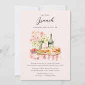 Moederdag Brunch Gebak Pannenkoeken en Prosecco Kaart (Voorkant)