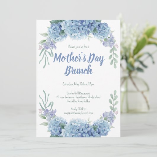 Moederdag Brunch Invitation Kaart (Staand voorkant)