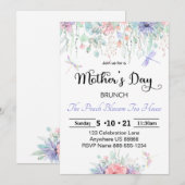 Moederdag Brunch Invitation Kaart (Voorkant / Achterkant)