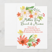 Moederdag Brunch Invitation Kaart (Voorkant / Achterkant)