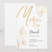 Moederdag Brunch Invitation Kaart (Voorkant / Achterkant)
