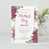 Moederdag Brunch Invitation Kaart (Staand voorkant)