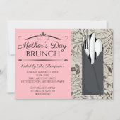 Moederdag Brunch Invitations (roze) Kaart (Voorkant)