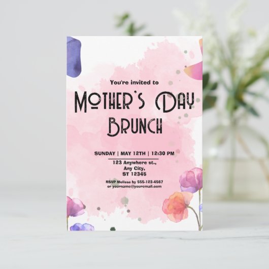 Moederdag Brunch Kaart (Staand voorkant)