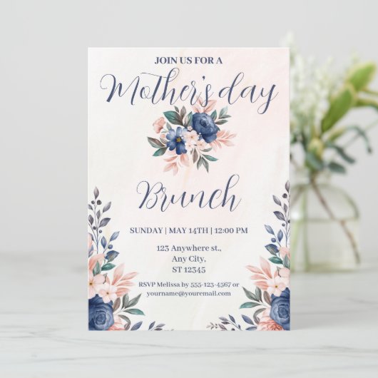 Moederdag Brunch Kaart (Staand voorkant)