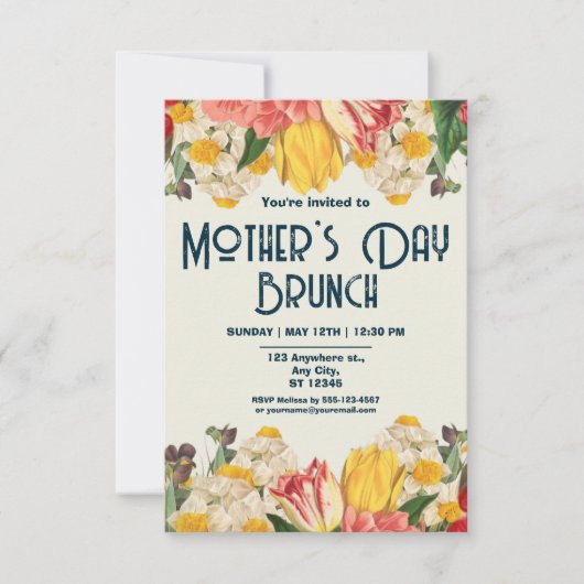 Moederdag Brunch Kaart (Voorkant)