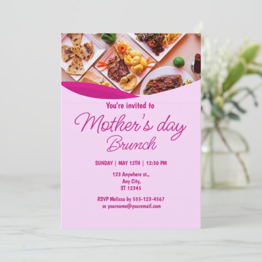 Moederdag Brunch Kaart (Staand voorkant)