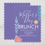 Moederdag brunch lente groen kaart (Voorkant / Achterkant)