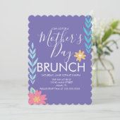 Moederdag brunch lente groen kaart (Staand voorkant)