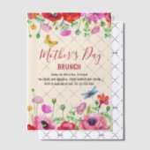 Moederdag brunch met bloemen vellum uitnodigingen (Offset (Uitnodiging))