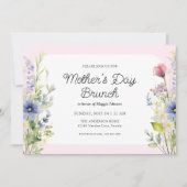 Moederdag Brunch met Lente Bloemen Kaart (Voorkant)