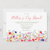Moederdag brunch met modern draaiboek kaart (Voorkant)