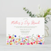 Moederdag brunch met modern draaiboek kaart (Staand voorkant)