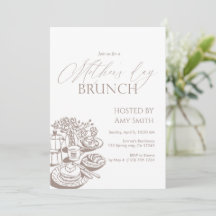 Moederdag brunch neutrale lijn 