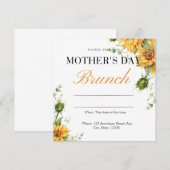 Moederdag Brunch nodigt uit Save The Date (Voorkant / Achterkant)