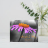 Moederdag Brunch Paars en Oranje Coneflower Briefkaart (Staand voorkant)