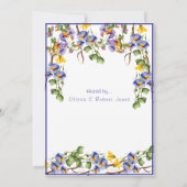 Moederdag Brunch Paarse Gele Windebloemen Kaart (Achterkant)